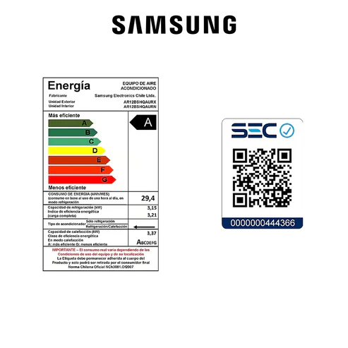AIRE ACONDICIONADO 24000 BTU INVERTER ENTRY marca SAMSUNG